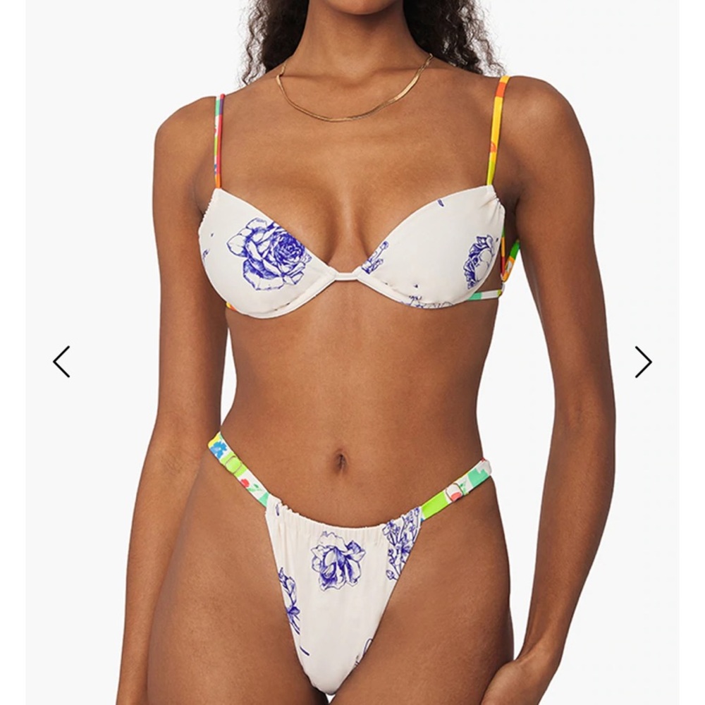 RUCHED UNDERWIRE FROM ME TO YOU COMBO BIKINI SET (size M)